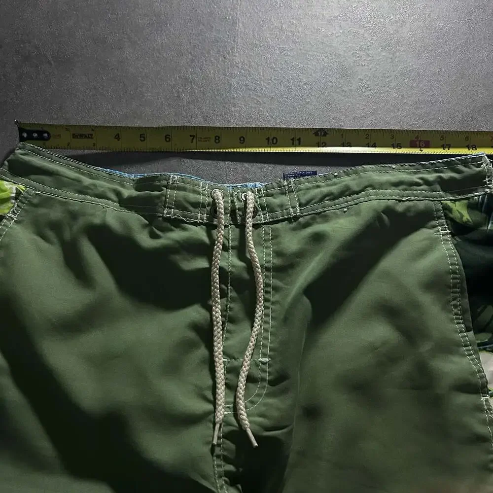Caribbean Joe Island Supply Co. Men's Green Floral Print board shorts